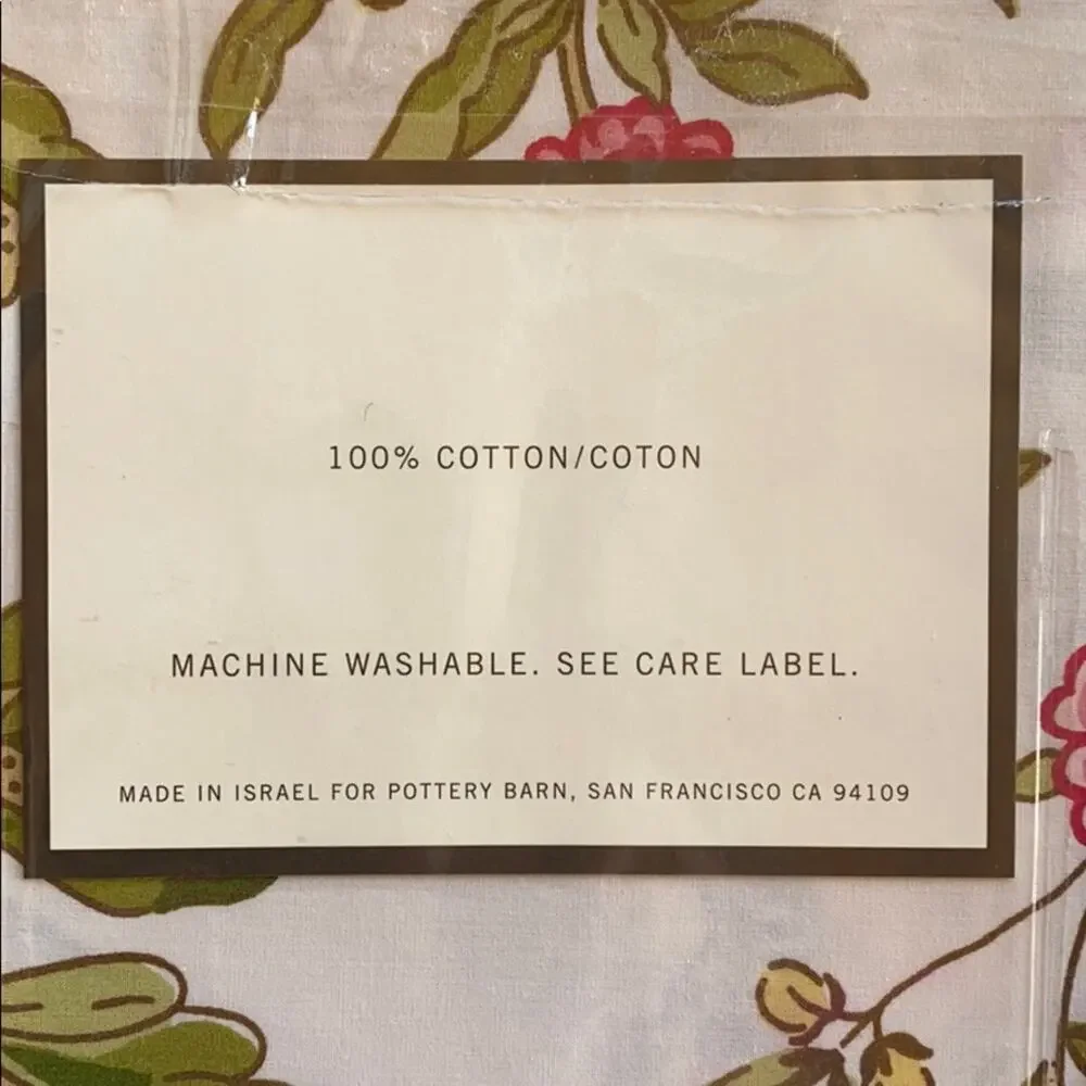 Pottery Barn‎ Peony Sham NIP Standard Size, Cotton